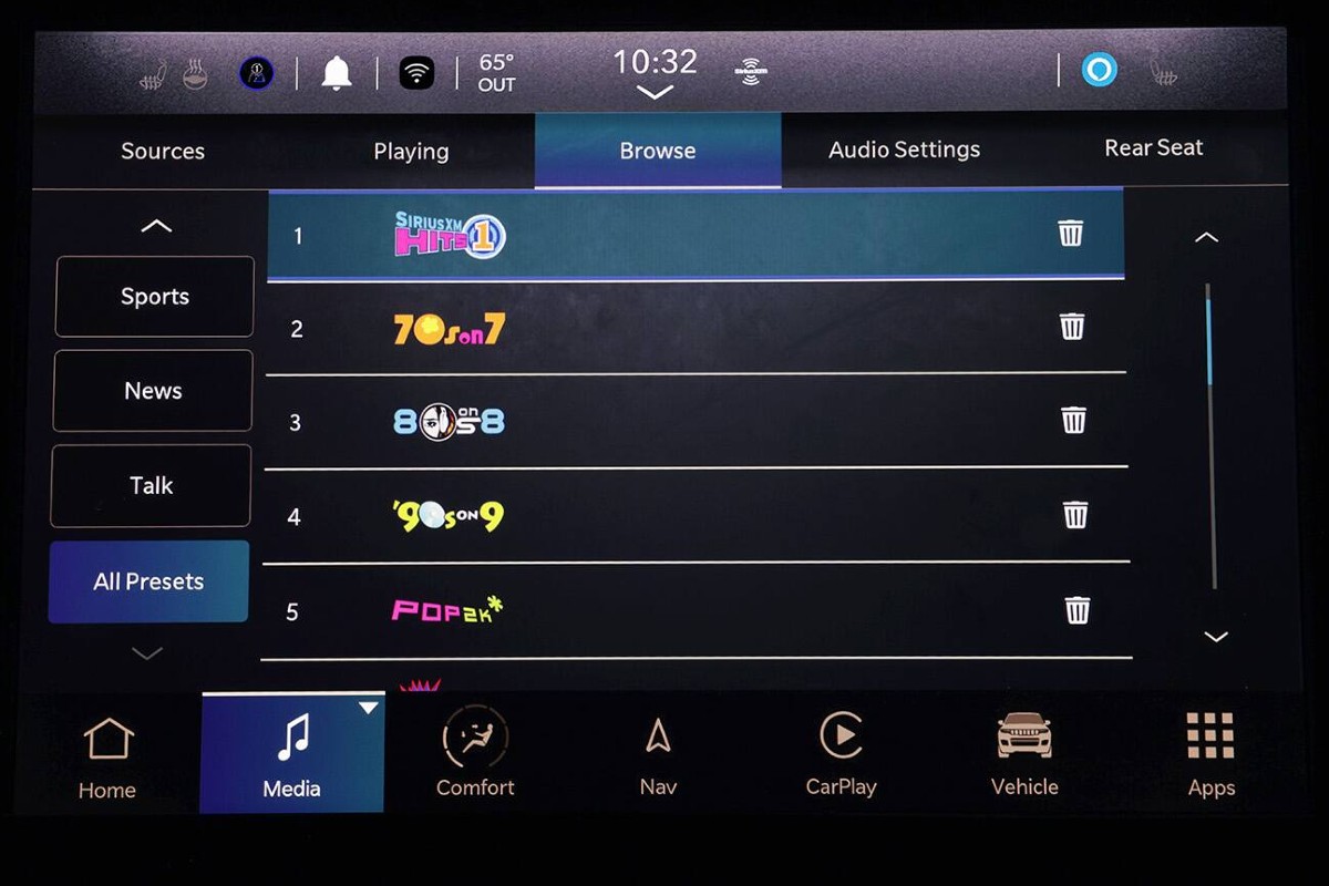 2024 Jeep Uconnect 5 Radio Station Screen