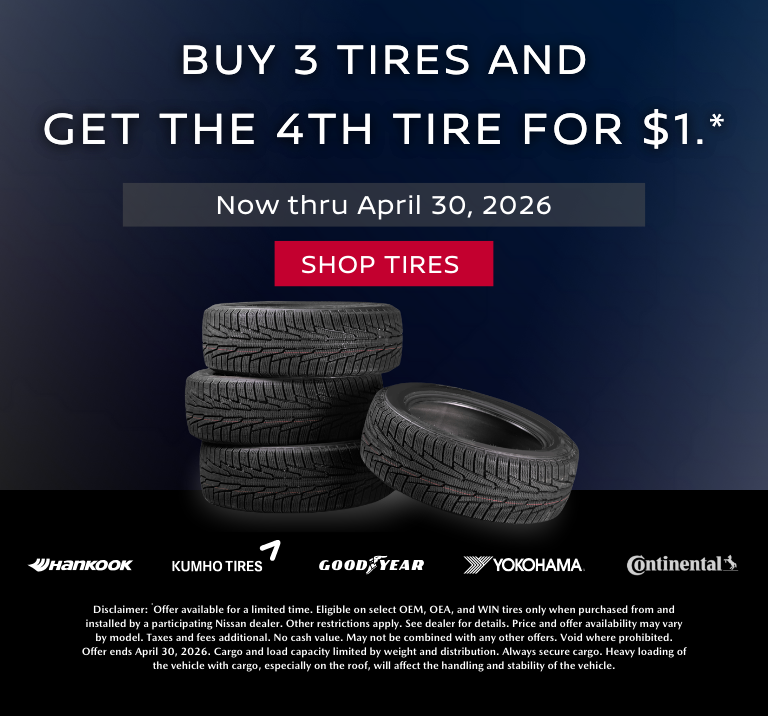 Buy 3 Tires, Get the 4th for $1