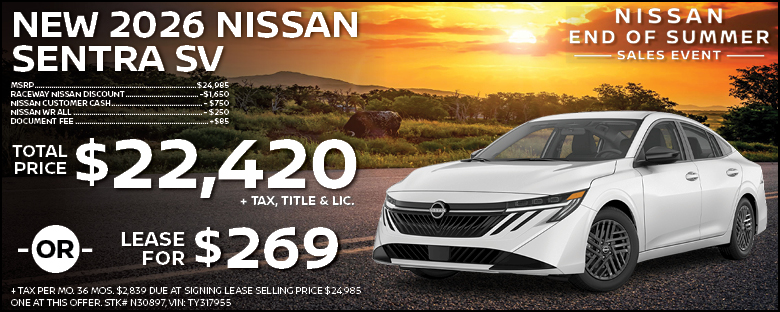 2026 Nissan Sentra Lease Offer