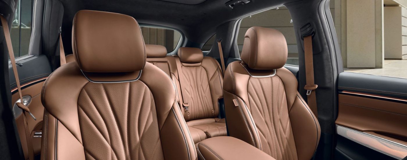 Light brown leather seats in a 2027 Genesis GV70.