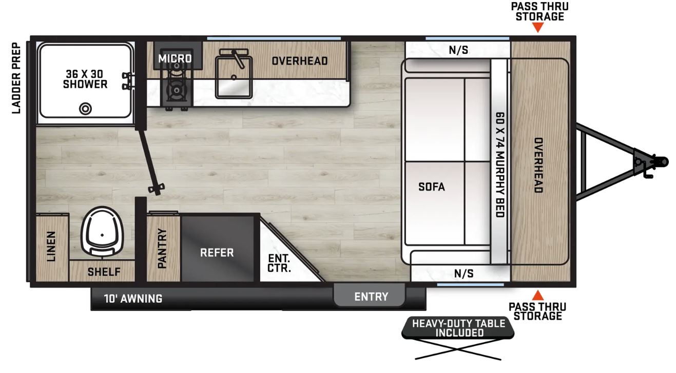 Coachmen Catalina Summit Series 7 1164RB - DSO interior layout