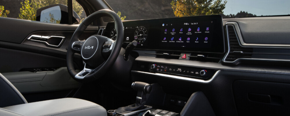 2024 Kia Sportage Interior in the woods