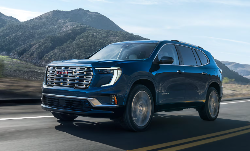 2025 GMC Acadia in black paint color.