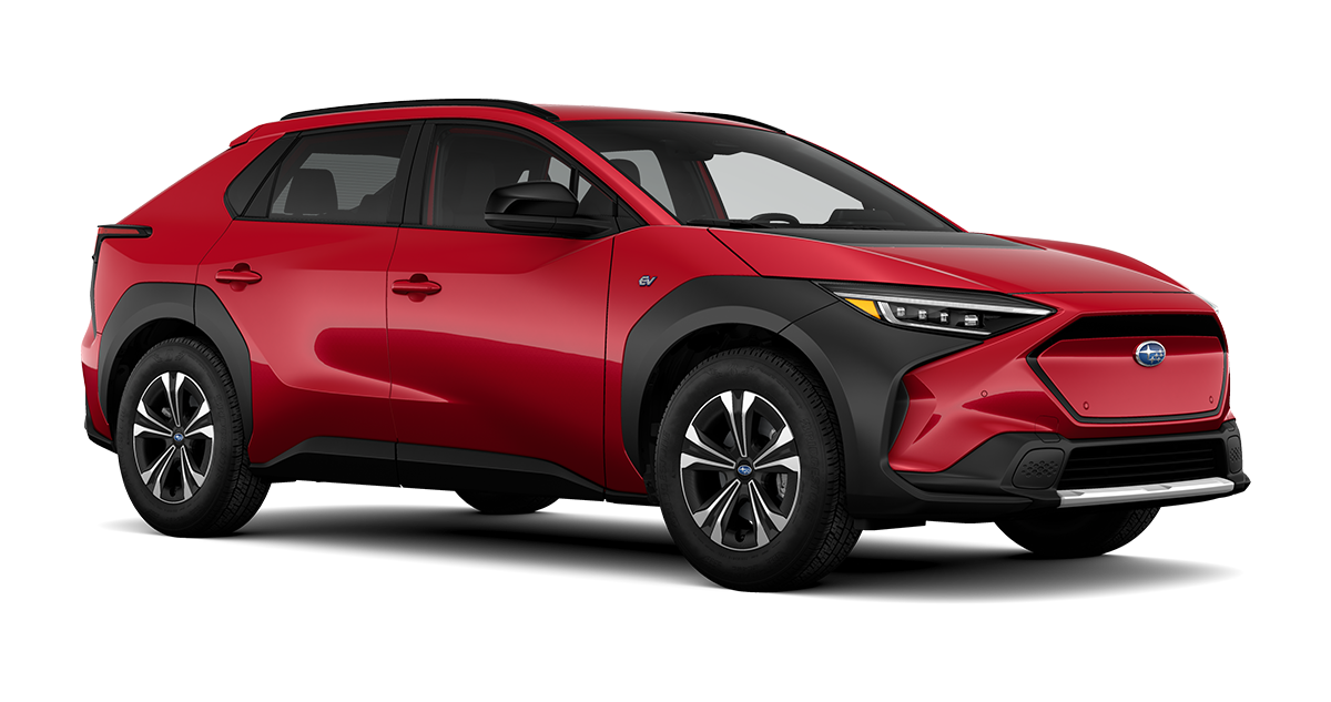 2025 Solterra Premium shown in Elemental Red Pearl. 