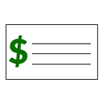 Payment icon with a dollar sign