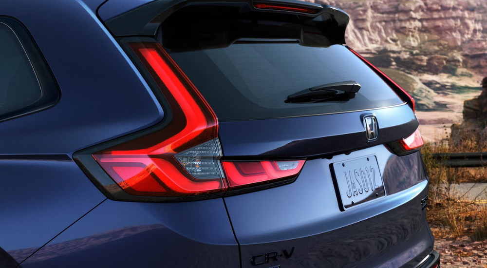 Break lights on a blue 2026 Honda CR-V