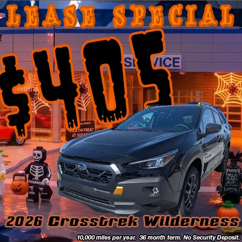 Lease this 2026 Subaru Crosstrek Wilderness for only $405/mo at Twin Falls Subaru this October.