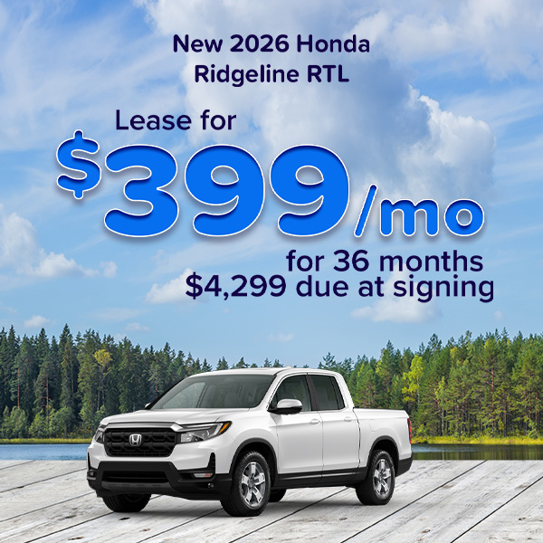 Lease a 2026 Honda Ridgeline RTL in Kingsport, TN