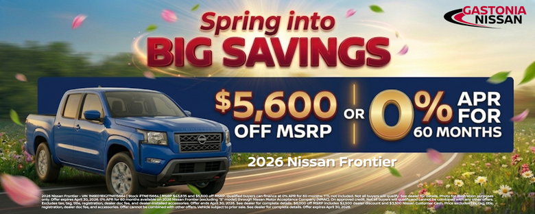 Gastonia Nissan April Incentives