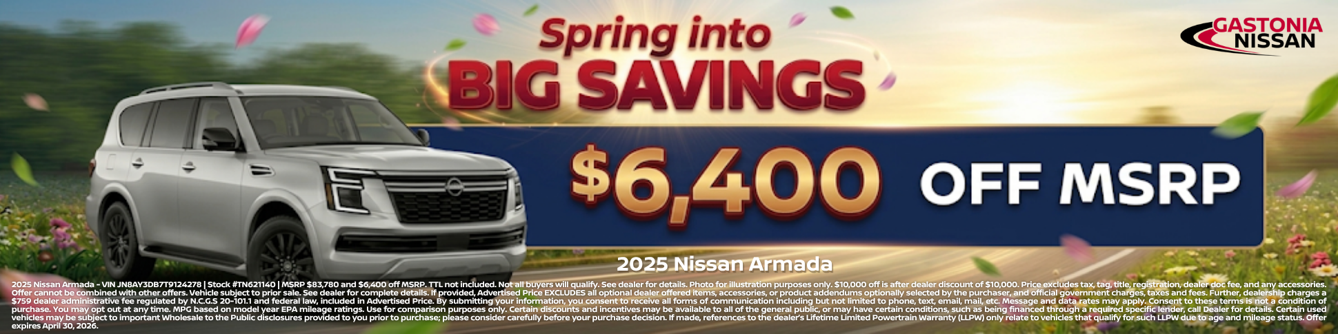 Gastonia Nissan April Incentives