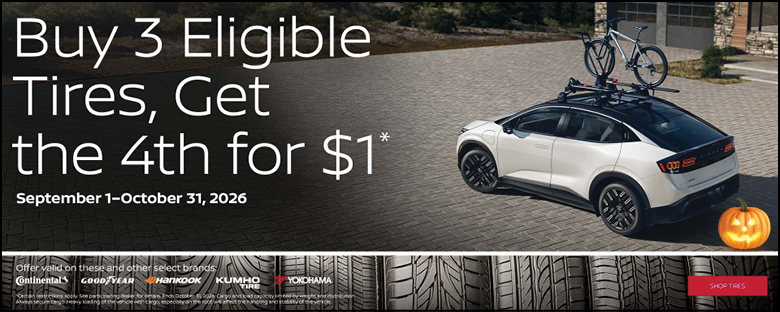 Buy 3 Eligible Tires, Get the 4th for $1