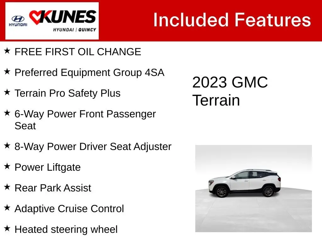 Used 2023 GMC Terrain SLT with VIN 3GKALPEG4PL128026 for sale in Quincy, IL