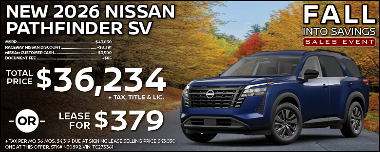 New 2026 Nissan Pathfinder Lease Offer