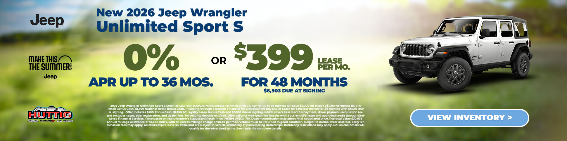 2026 Jeep Wrangler Unlimited Sport S