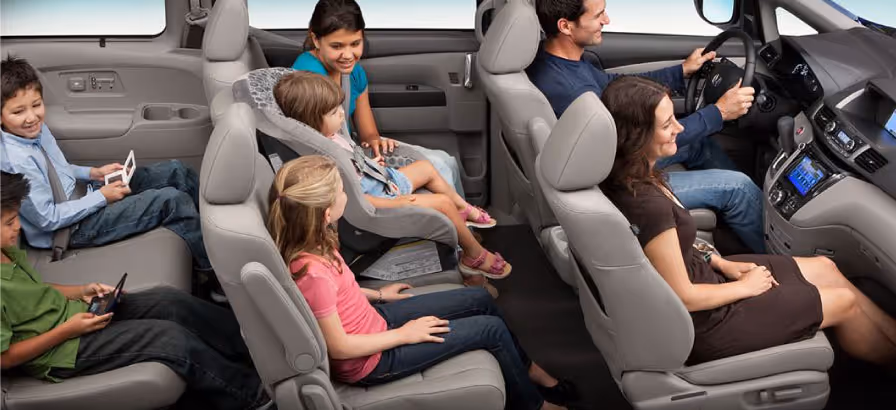 Family in a Honda Odyssey