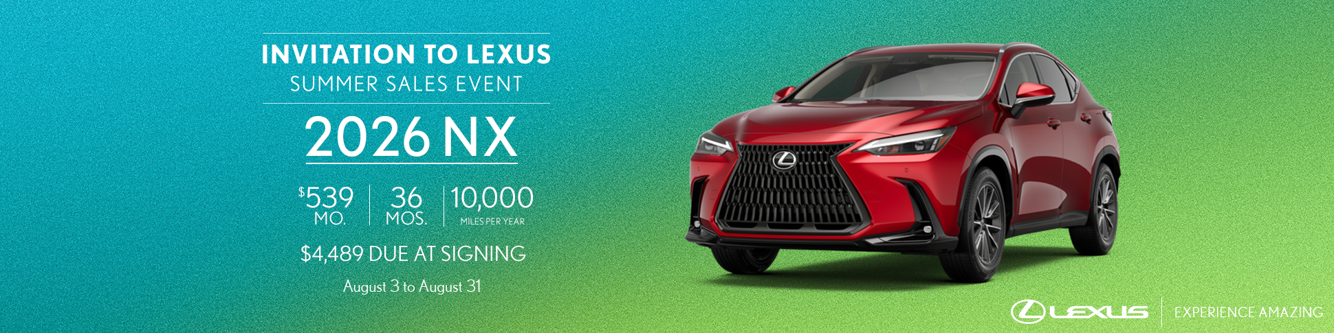 Lexus NX Offer