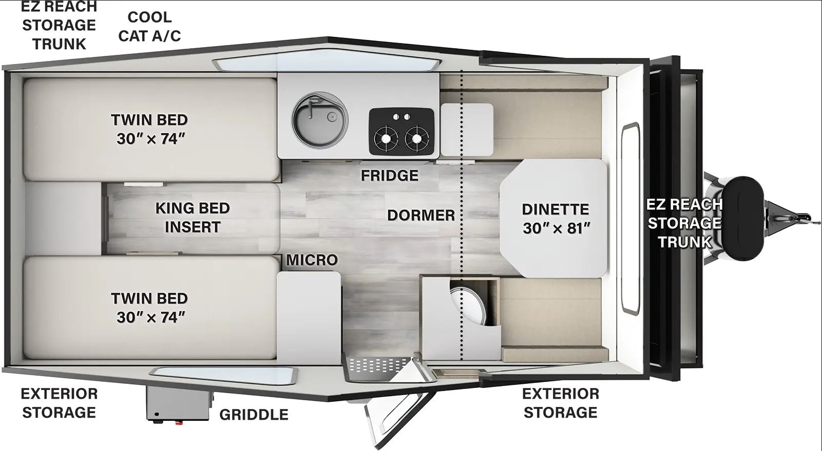 A213HW interior layout