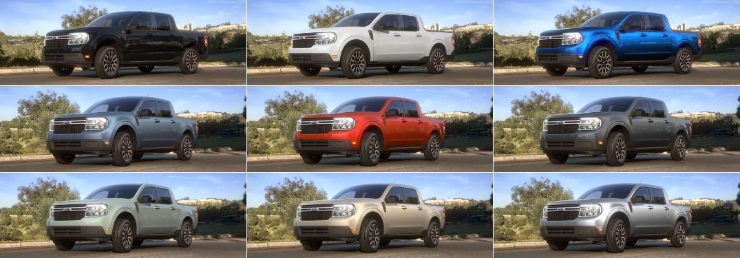 Collage of All 2024 Ford Maverick Exterior Color Options