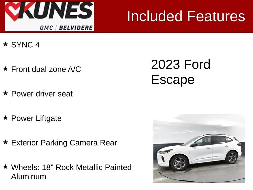 Used 2023 Ford Escape ST-Line with VIN 1FMCU0MN1PUA42103 for sale in Belvidere, IL