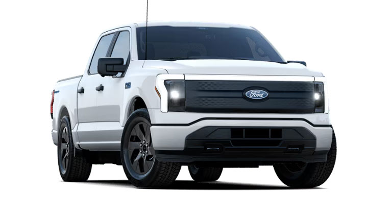 image of silver ford f-150 lightning pro