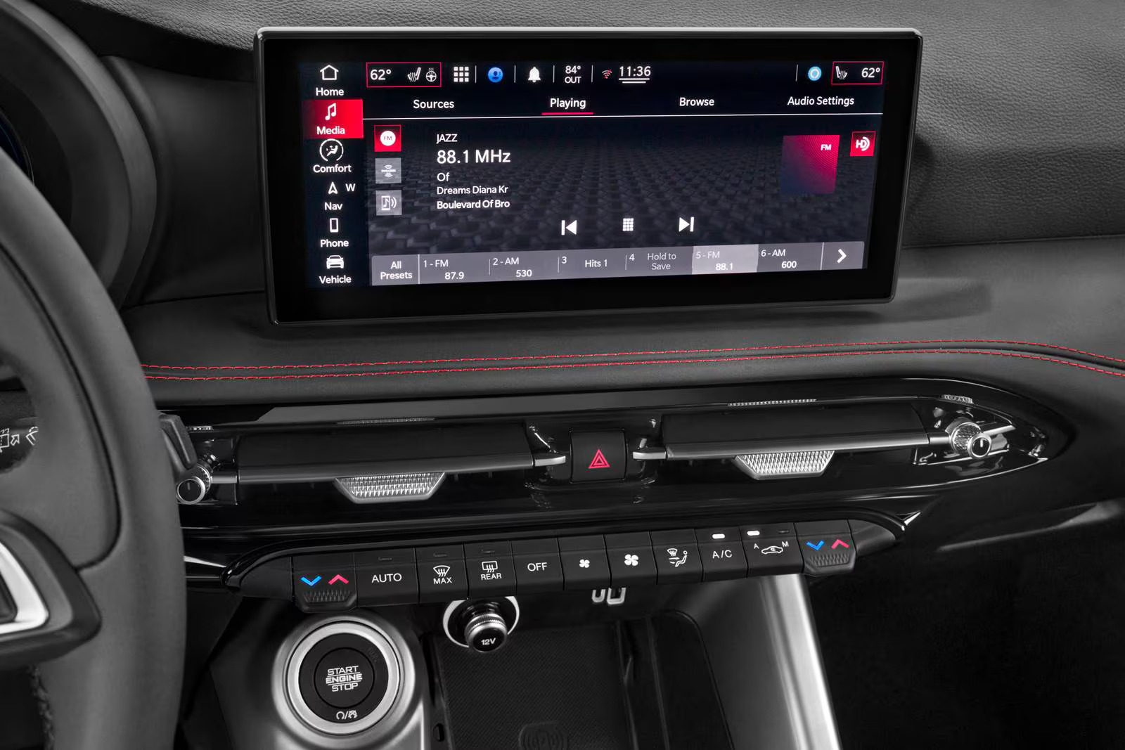 The front display screen in a hornet.
