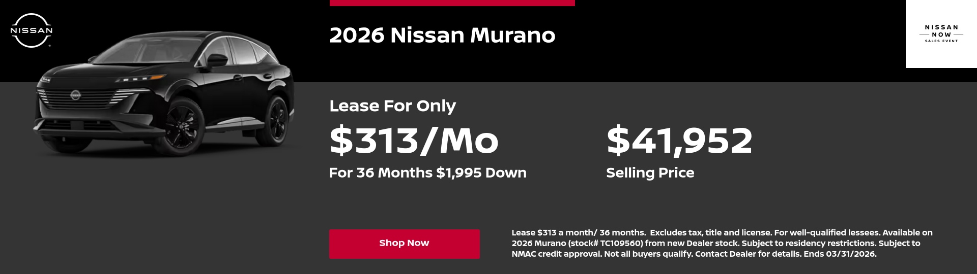 March Murano Offer