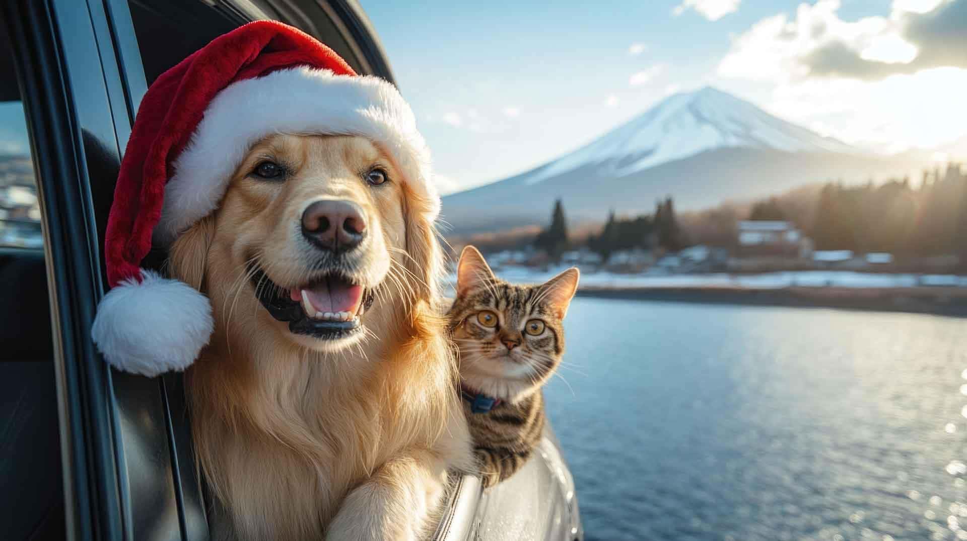 great cars for a greater cause, support pets, dog and cat in car for the holidays