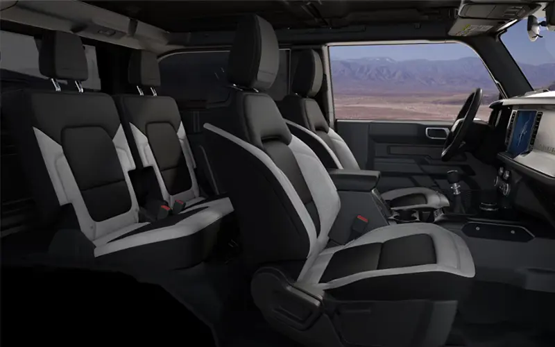 image of front interior of ford bronco