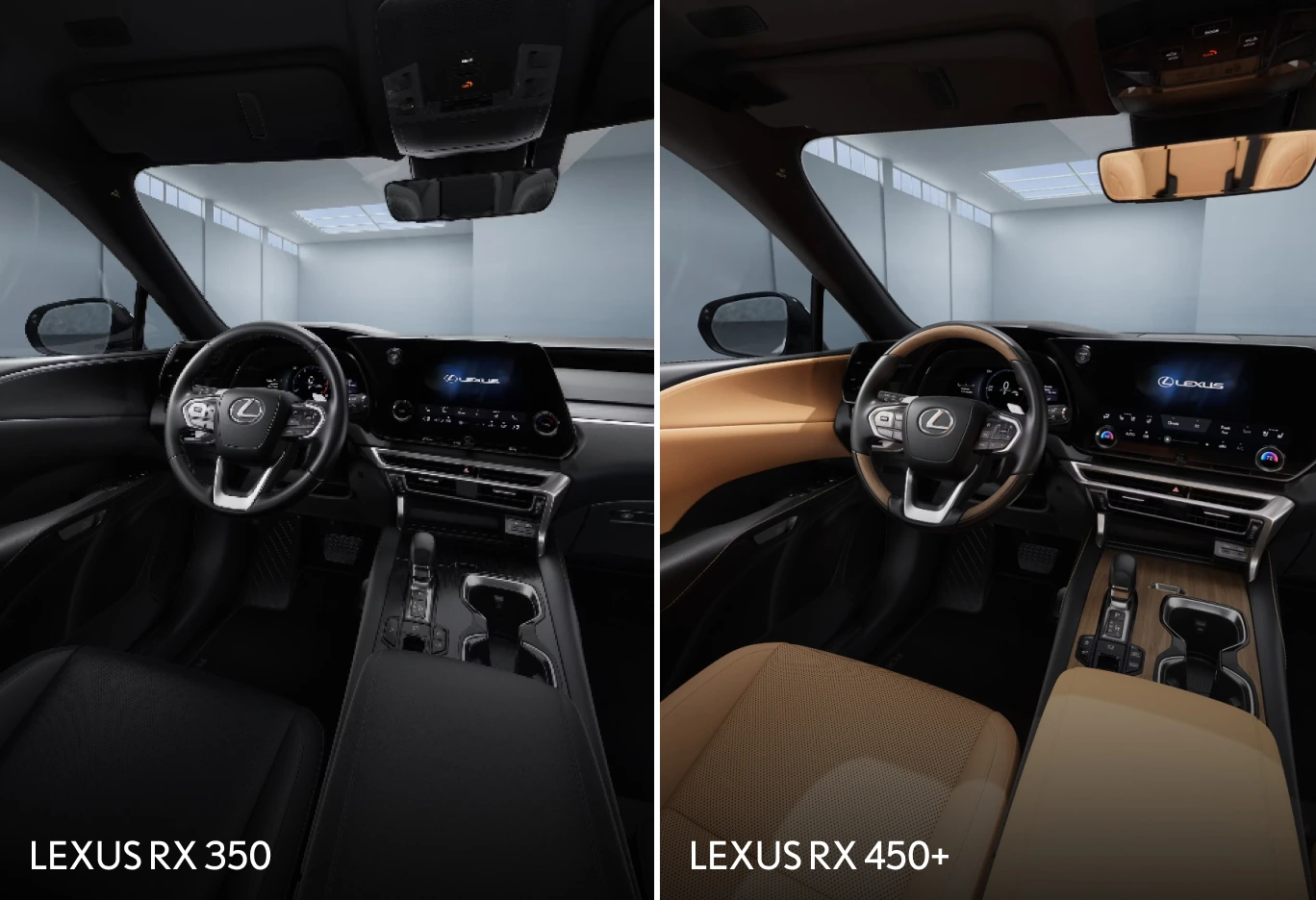 Comparing Interiors of the RX PHEV vs. RX 350