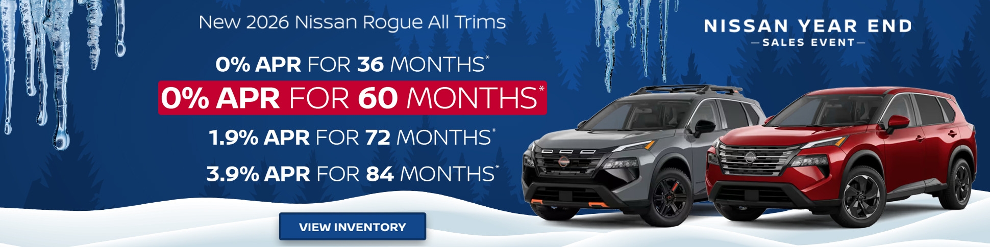 New 2026 Nissan Rogue All Trims 0% APR all trims – Greensboro, NC