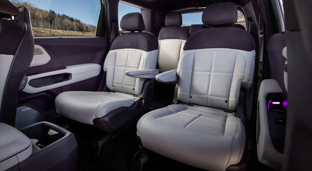 White leather rear seats of a 2026 Kia Telluride for sale near Minnetonka
