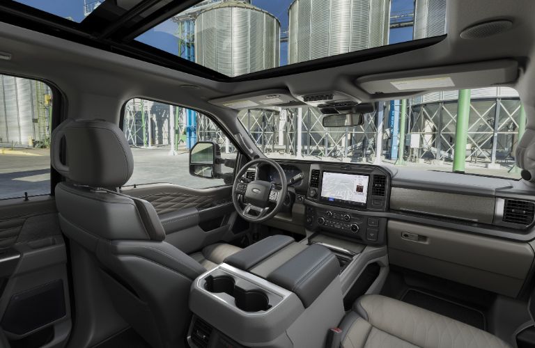 2025 Ford Super Duty Steering Wheel and Dashboard with Panoramic Sunroof