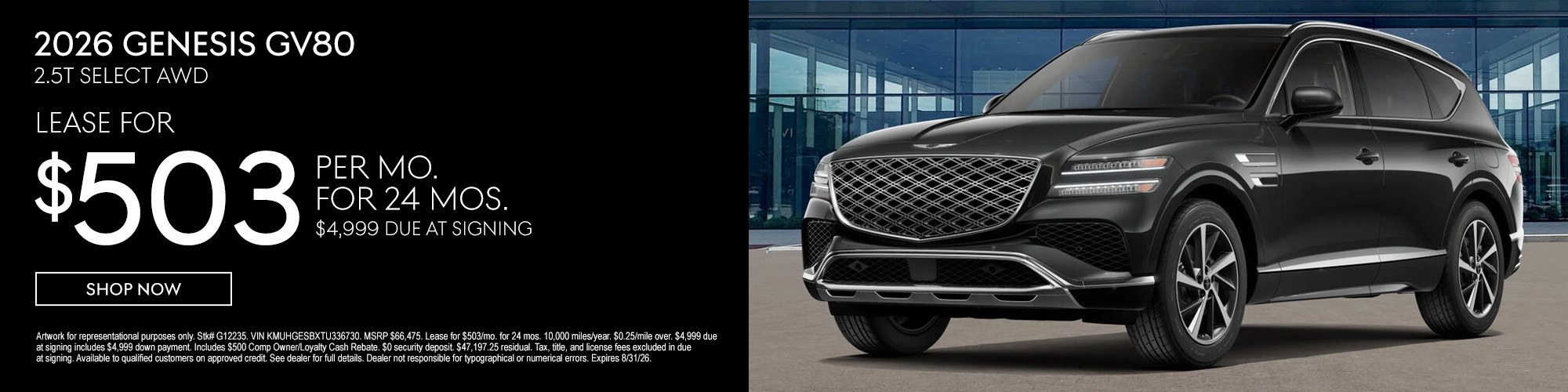 Genesis GV80 August Specials