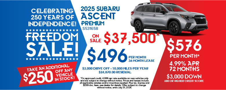 2025 Subaru Ascent on sale