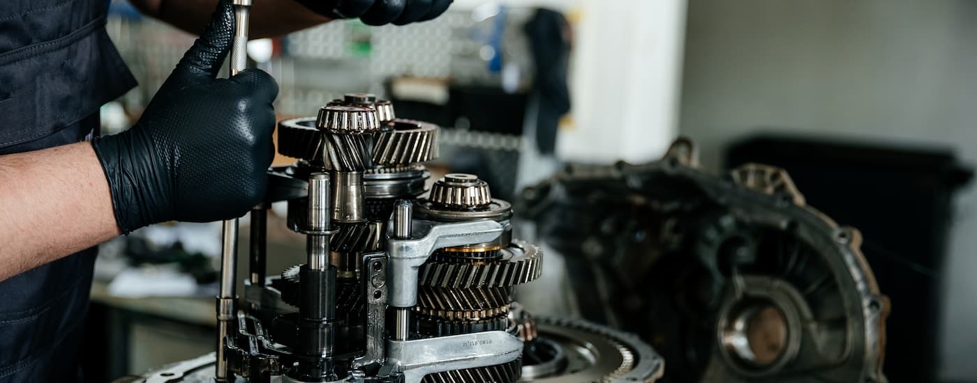 Mechanic working at a transmission shopnear Greece