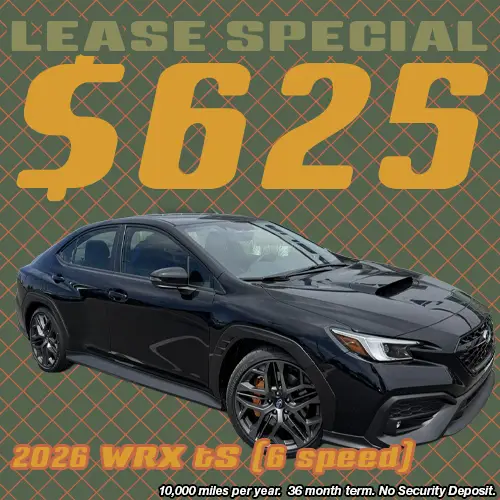 Lease this 2026 Subaru WRX tS at Twin Falls Subaru this September.