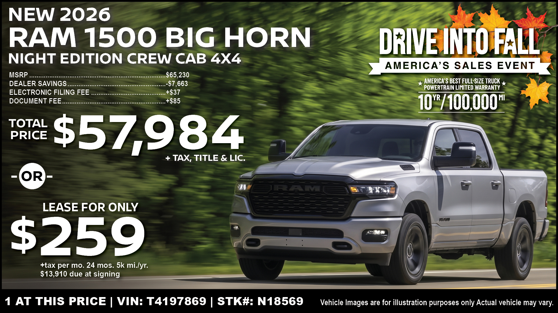 2026 RAM 1500 Big Horn Night Edition
