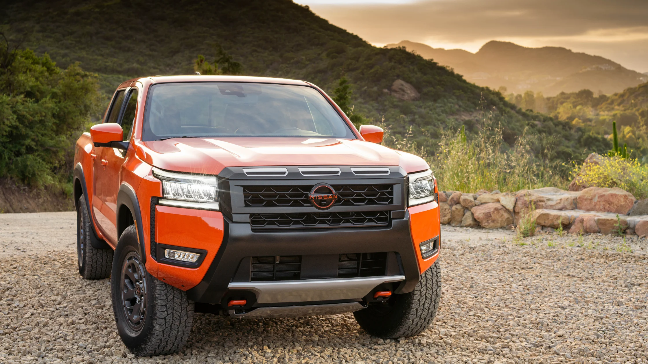 2026 Nissan Frontier® front view outdoors