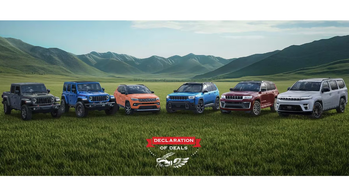2026 Jeep vehicle Lineup Exterior Fronts in Grassy Field