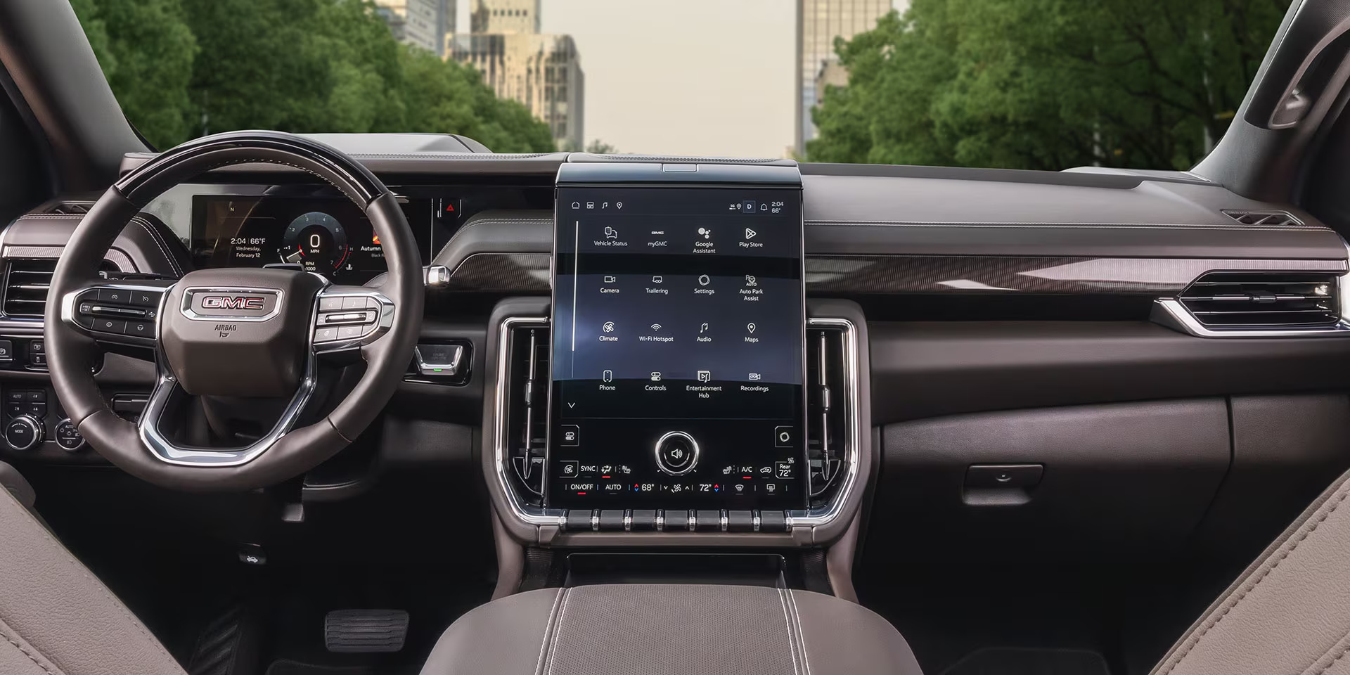 GMC Yukon dashboard with the 16.8-inch touchscreen and digital driver display