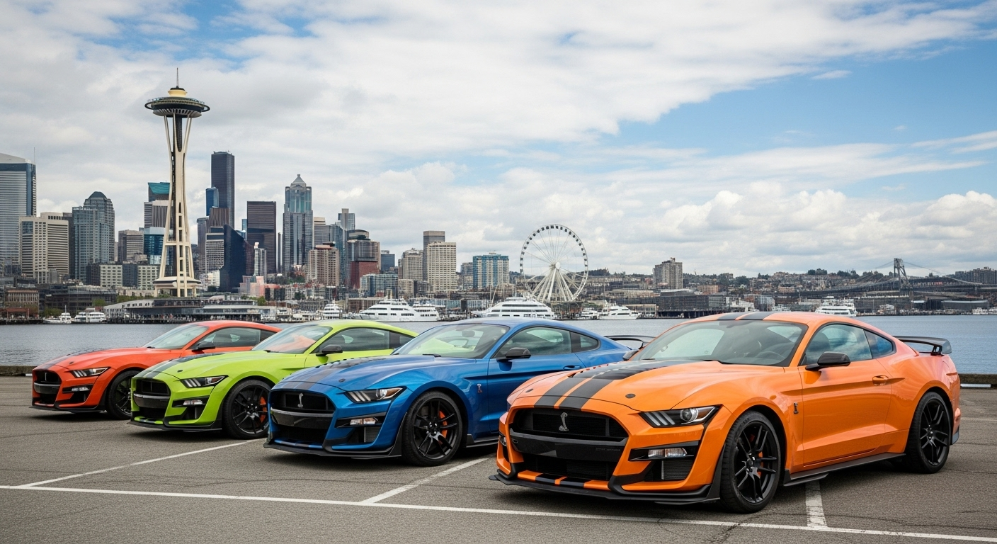 Explore the 2021 Shelby Mustang GT500 lineup in Seattle, WA. Learn about the specs, trims, and delivery options. We deliver anywhere in the U.S.