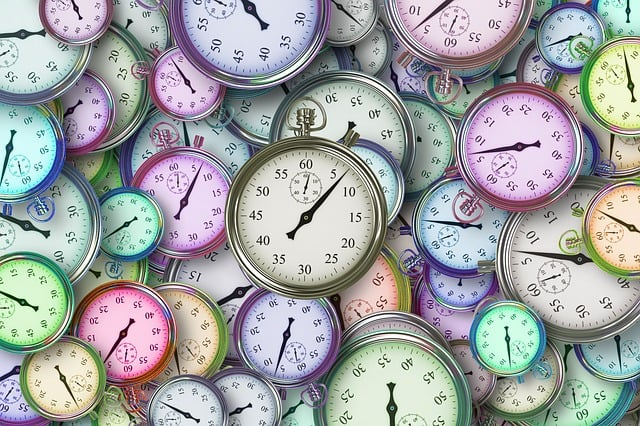 Lots of Multicolored Clocks