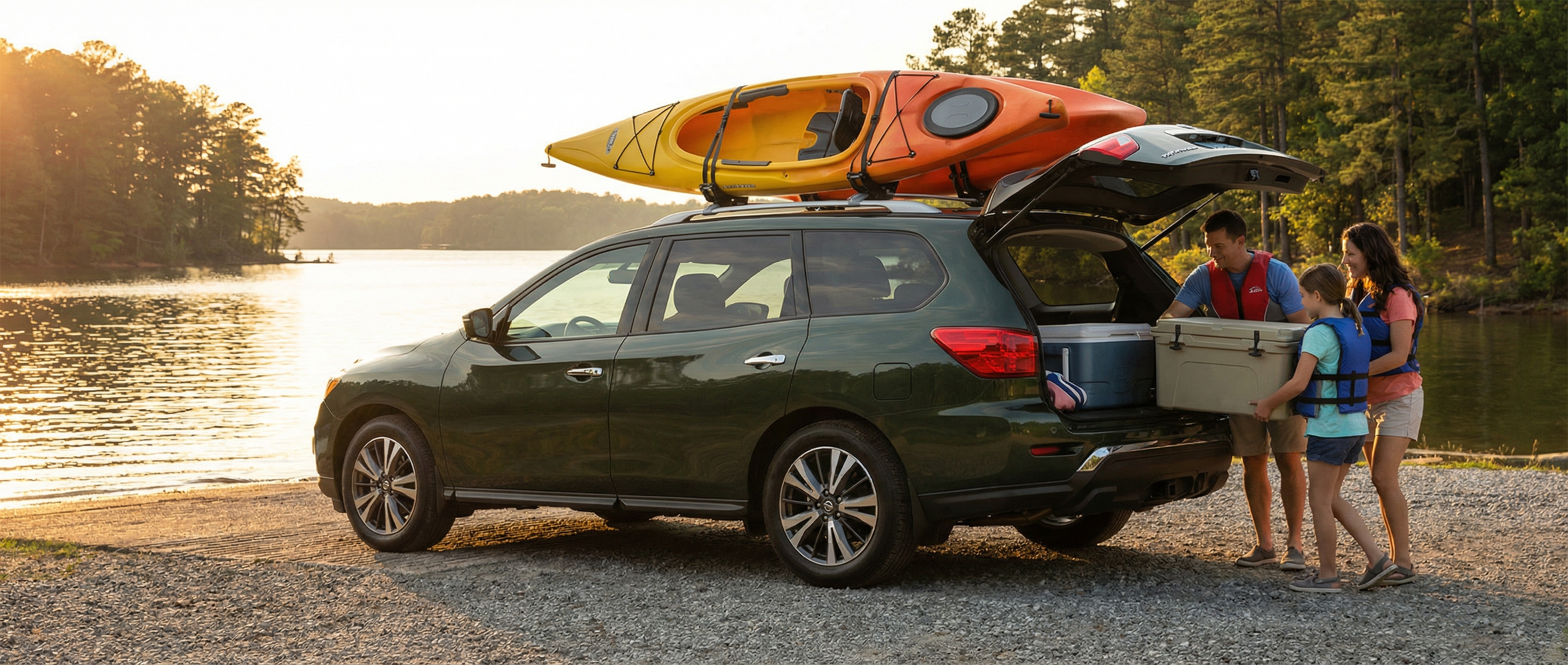 Nissan SUVs for lake trips at Lake Lanier near Roswell, GA
