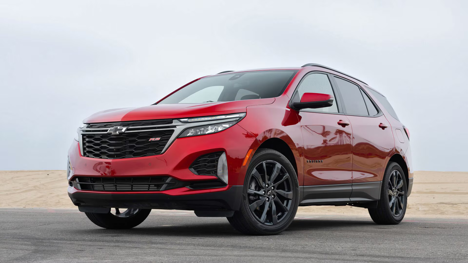 A red 2023 chevy Equinox.