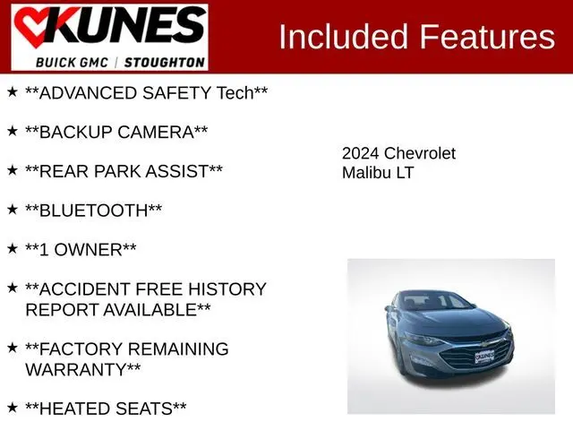 Used 2024 Chevrolet Malibu 1LT with VIN 1G1ZD5ST3RF170551 for sale in Stoughton, WI