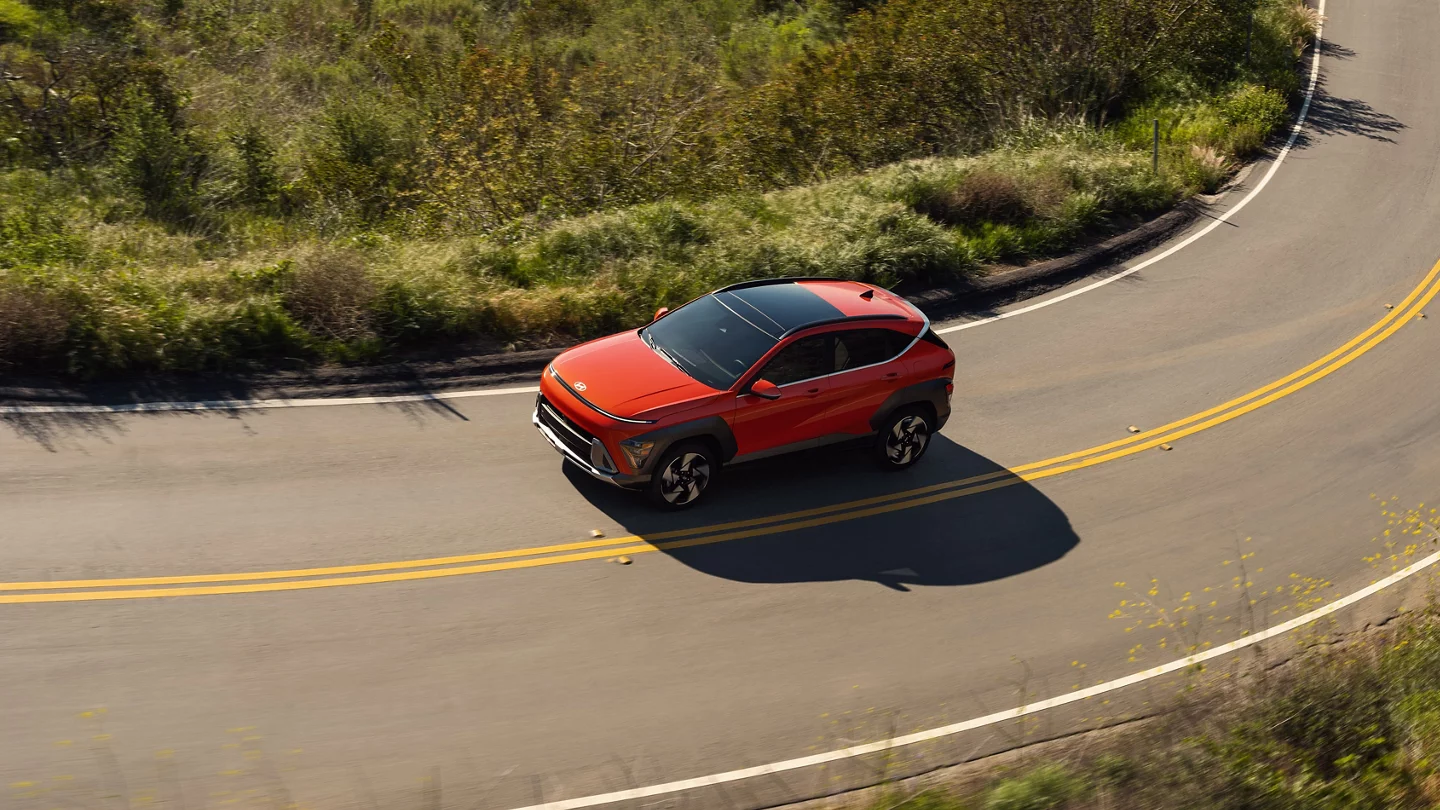 Hyundai Kona Driving on road
