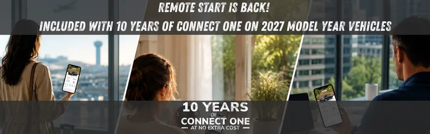 Remote start with 10 years of connect one at no extra cost