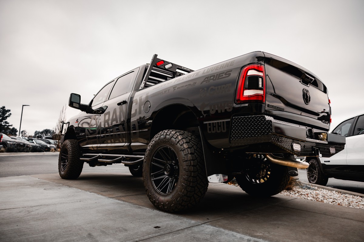 Custom 2023 RAM 1500 Ranch Hand SEMA Build Exterior Driver Side Rear Profile