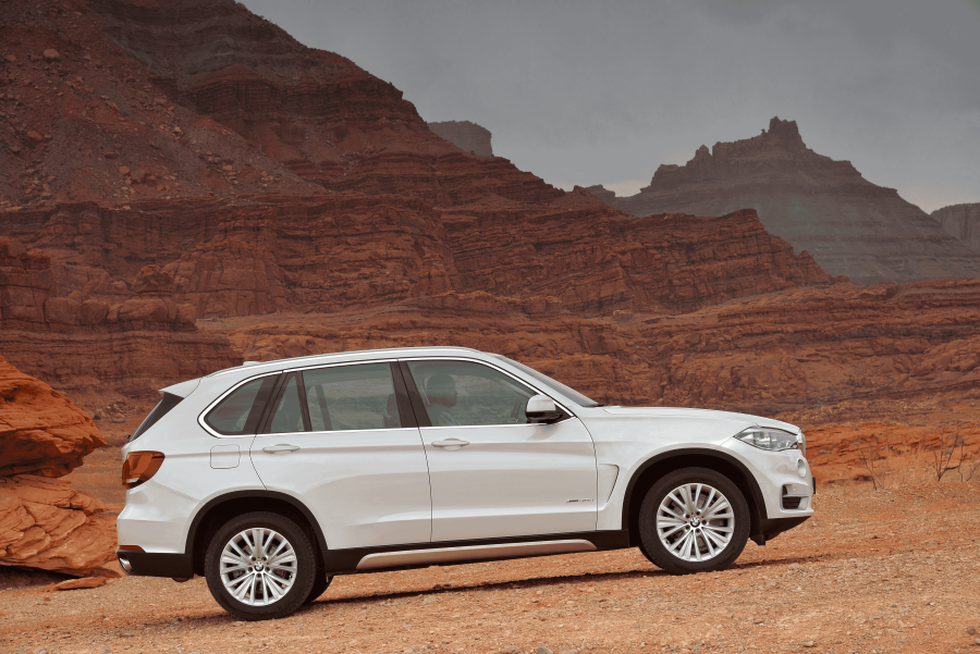 2026 BMW X5 parked on an incline