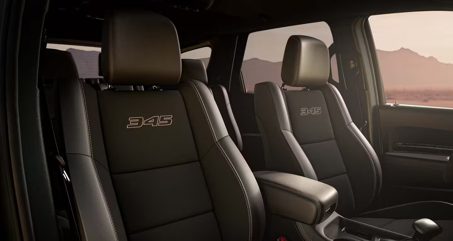 The interior design of a dodge durango.